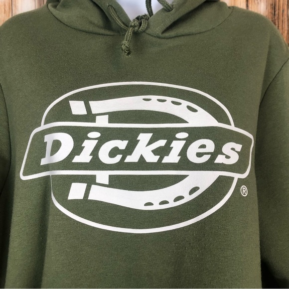 Dickies Green Long Sleeve Hooded Crop Pullover - Picture 3 of 8